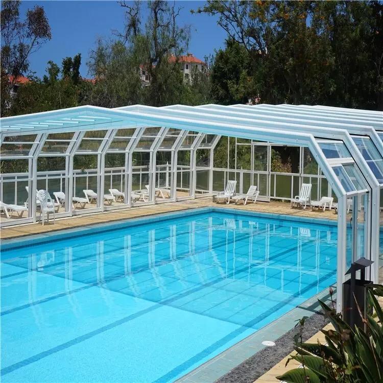 Factory Wholesale Retractable Free Standing Enclosure Middle Line Pool Enclosure Sunroom